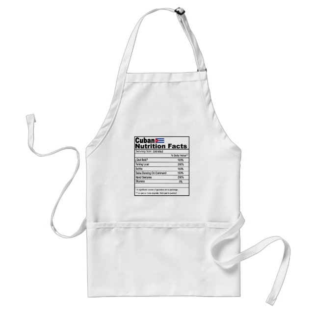 Avental Engraçado Fato de Nutrição Cubana Apron (Frente)