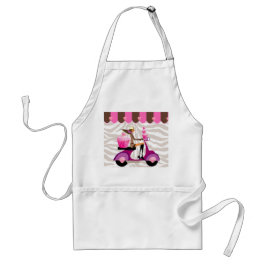 Avental Engraçado Patinete Zebra Cupcake Bakery Apron