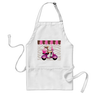 Avental Engraçado Patinete Zebra Cupcake Bakery Apron
