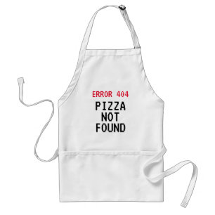 Avental Error 404 meme Pizza not found funny BBQ apron