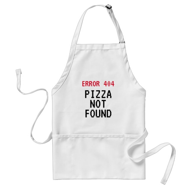 Avental Error 404 meme Pizza not found funny BBQ apron (Frente)