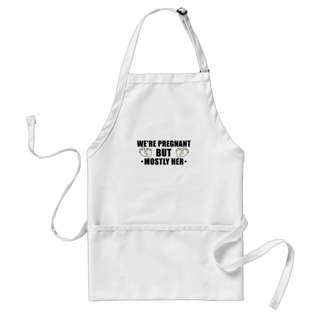Avental Estamos grávidas, mas a maior parte da esposa gráv (Frente)