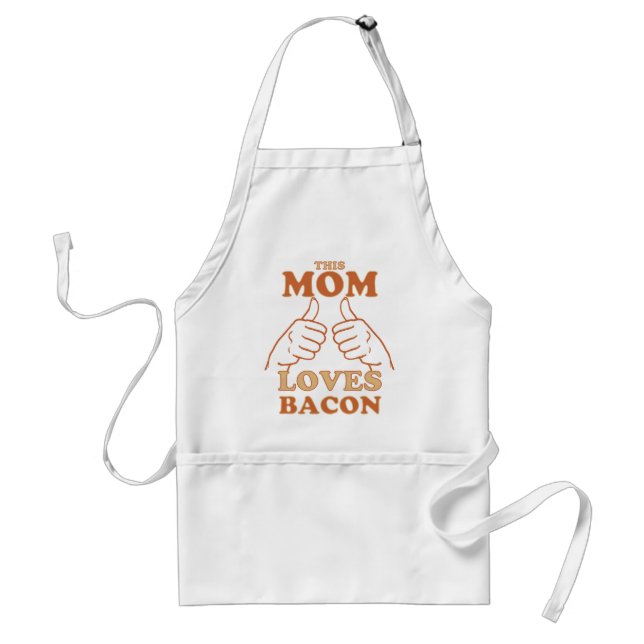 Avental Este MOM ama o Dia de as mães Bacon Idea (Frente)