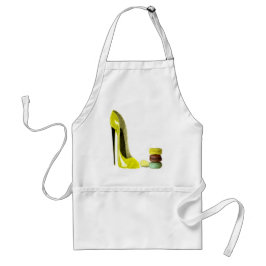 Avental Estilete amarelo Pastel e arte francesa dos