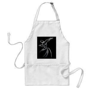 Avental Estilo De Calígrado De Desenho De Linha Dervish Em