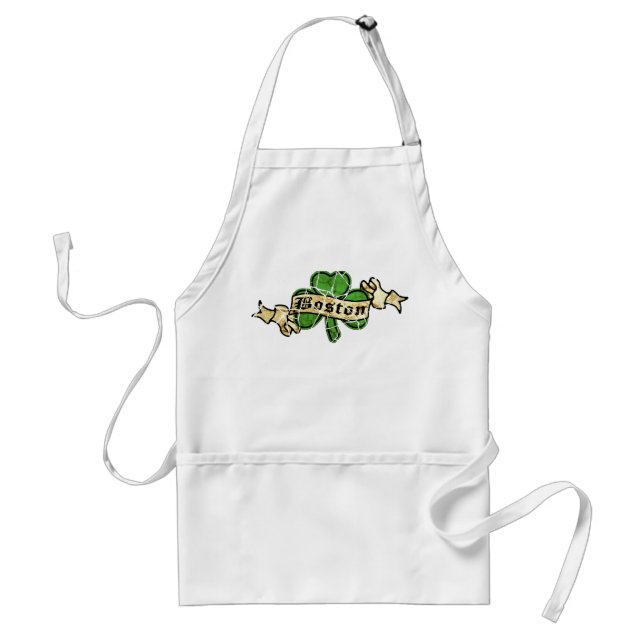 Avental Estilo Vintage Boston Shamrock (Frente)