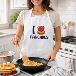 Avental Eu adoro Camiseta Pancakes