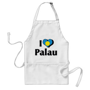 Avental Eu Amo a Bandeira de Palau
