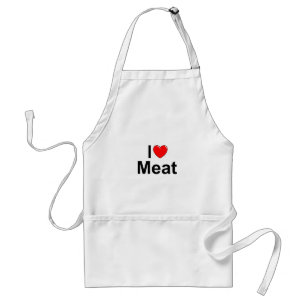 Avental Eu amo a carne (do coração)