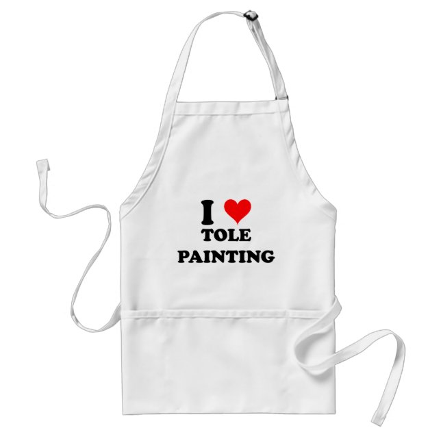 Avental Eu amo a pintura de Tole (Frente)