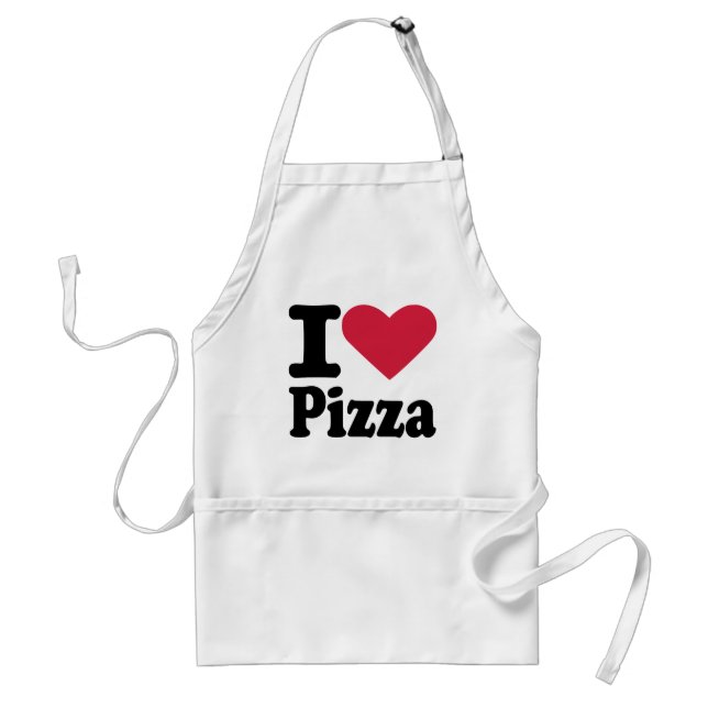 Avental Eu amo a pizza (Frente)