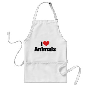 Avental Eu Amo Animais do Coração - Amante de Animais