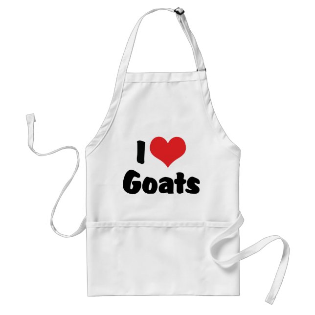 Avental Eu Amo Cabras Coração - Amante de Cabras (Frente)