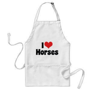 Avental Eu Amo Cavalos Coração - Amante de Cavalos