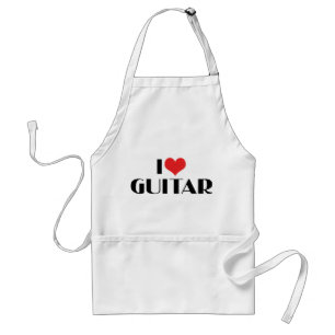 Avental Eu Amo Guitarra