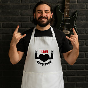 Avental Eu Amo Hard Rock
