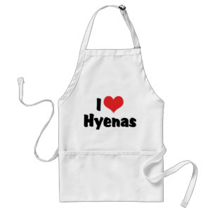 Avental Eu Amo Hienas do Coração