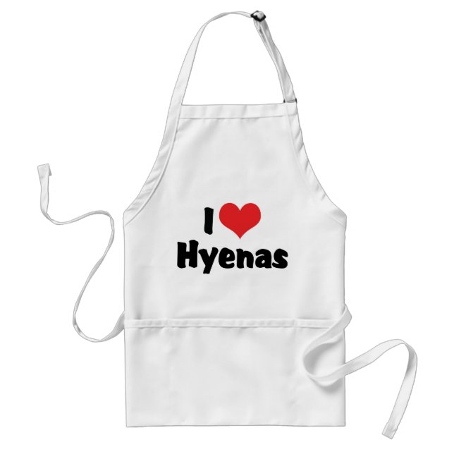 Avental Eu Amo Hienas do Coração (Frente)