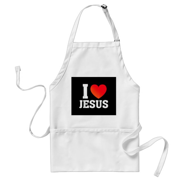 Avental Eu Amo Jesus (Frente)