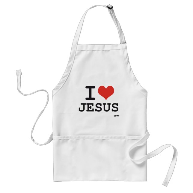 Avental Eu amo Jesus (Frente)