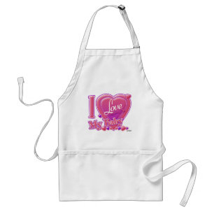 Avental Eu Amo Meu Bebê Rosa/Púrpura - Corações
