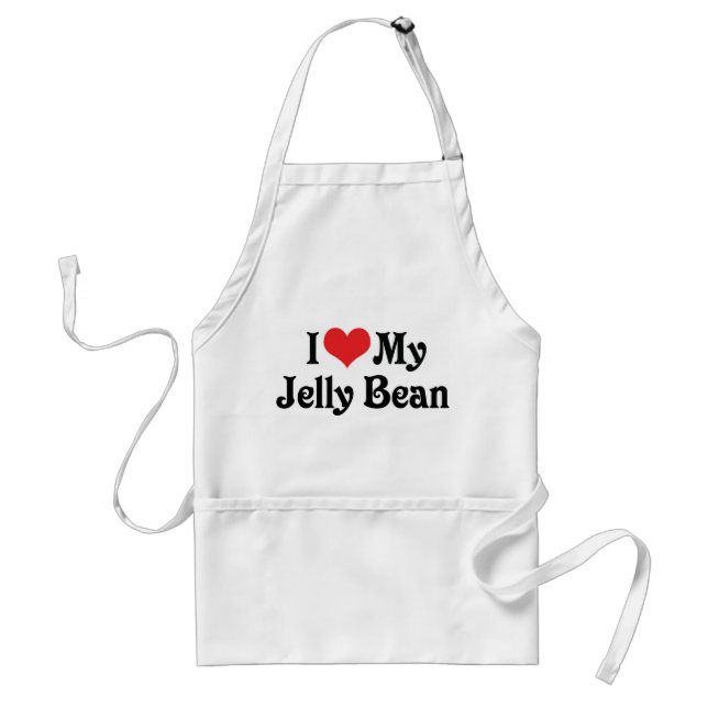 Avental Eu Amo Meu Jelly Bean (Frente)