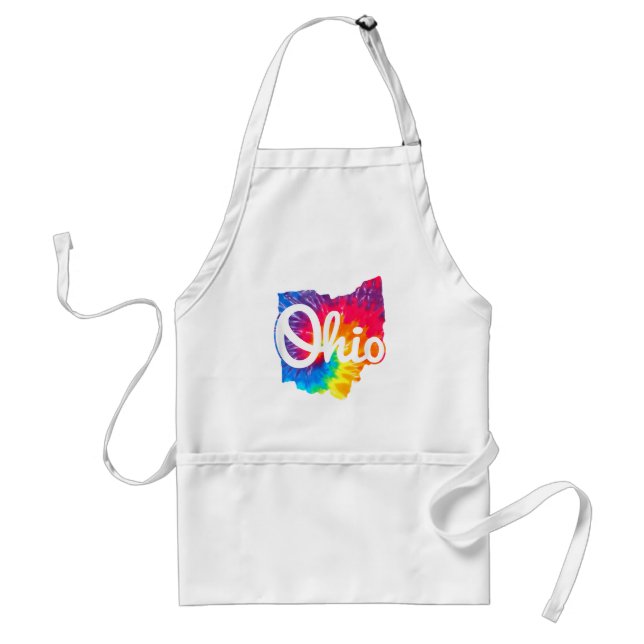 Avental Eu Amo Meu Lar Ohio Script Tie Dye Ohio (Frente)