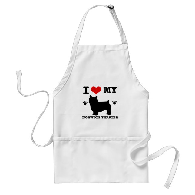 Avental Eu amo meu Norwich Terrier (Frente)