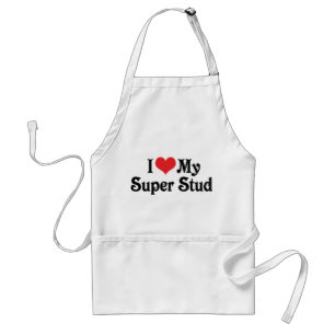 Avental Eu Amo Meu Super Stud