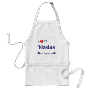 Avental Eu amo meu Vizslas (os cães múltiplos)