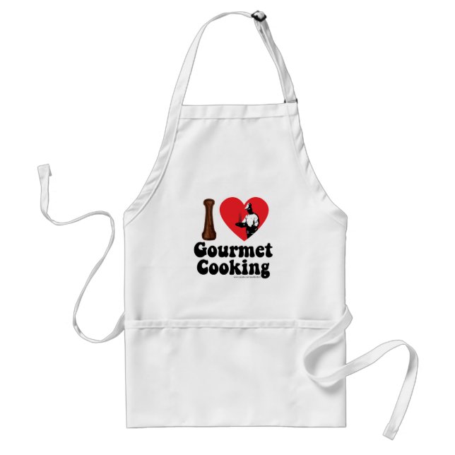 Avental Eu amo o Cozinhar Gourmet Apron (Frente)