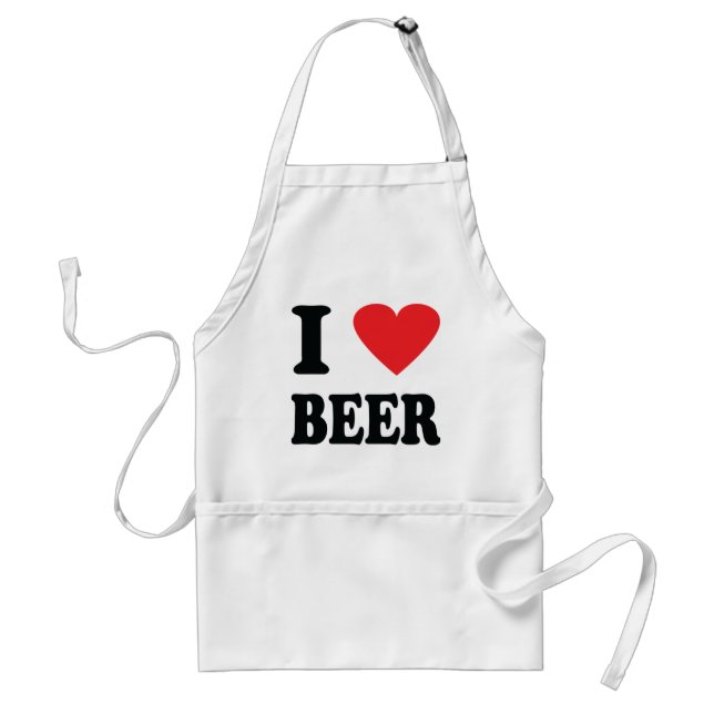 Avental Eu amo o ícone da cerveja (Frente)