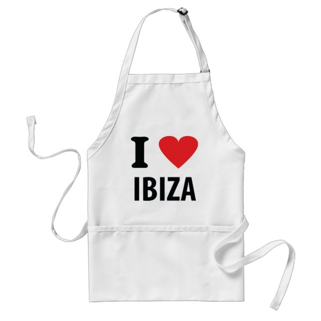 Avental Eu amo o ícone de Ibiza (Frente)