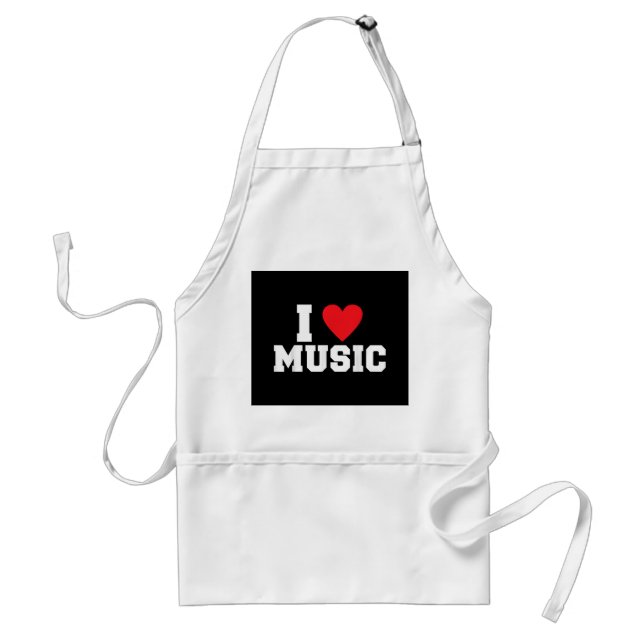 Avental Eu amo o Music Lover (Frente)