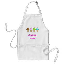 Avental eu amo o sorvete