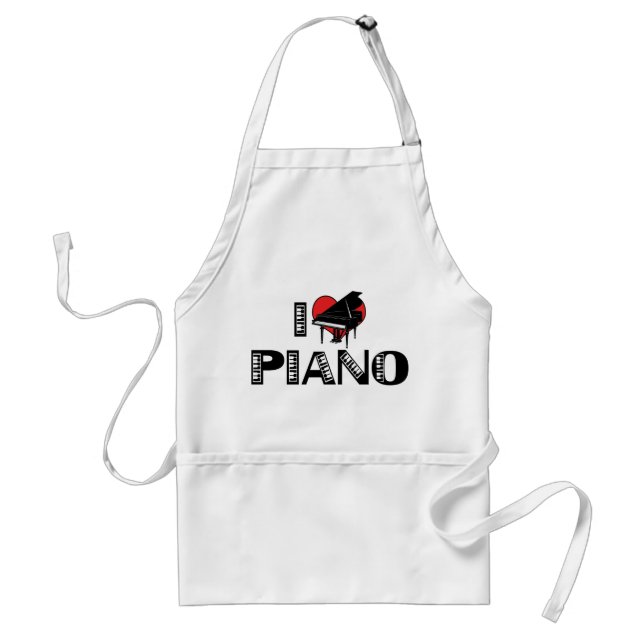 Avental Eu Amo Piano (Frente)