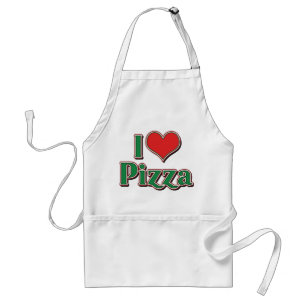 Avental Eu Amo Pizza Coração