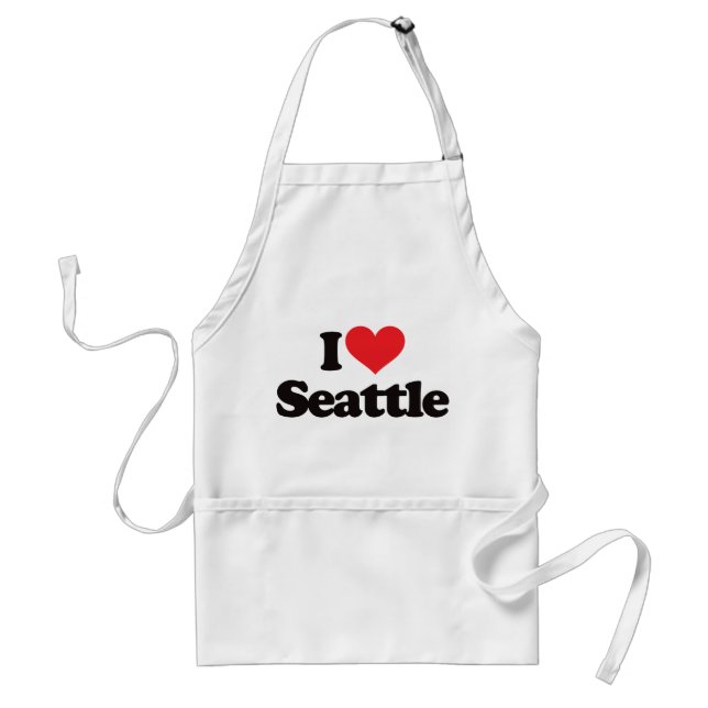 Avental Eu amo Seattle (Frente)