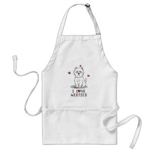 Avental Eu Amo Westies - West Highland White Terriers Cujo