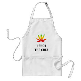 Avental Eu Atirei O Chef Reggae Rasta Leaf Standard Apron