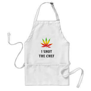 Avental Eu Atirei O Chef Reggae Rasta Leaf Standard Apron