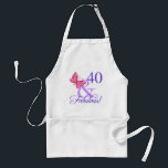 Avental Fabulous 40th Birthday For Women<br><div class="desc">A cute milestone birthday gift idea for her,  with a butterfly and a pink & purple color scheme.</div>