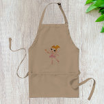 Avental Fairy Ballerina Apron<br><div class="desc">Uma design adorável que qualquer um que aprecie a dança gostaria. Esta design é de uma linda bailarina de fadas. A bailarina está em cima dos dedos dos pés e tem asas de fadas e uma varinha. Esta design de bailarina de fada parece excelente neste avental. Perfeito para si mesmo...</div>