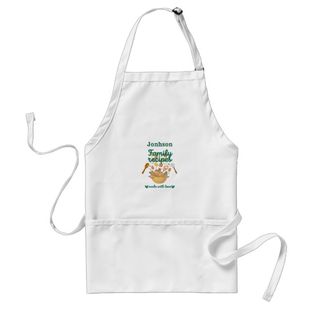 Avental Family Recipes Kitchen Apron (Frente)