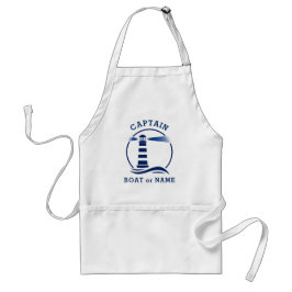 Avental Farol náutico Capitão Barco ou Marinho Azul