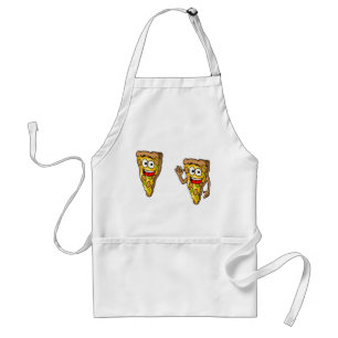 Avental Fatias de Pizza de Cogumelo Feliz