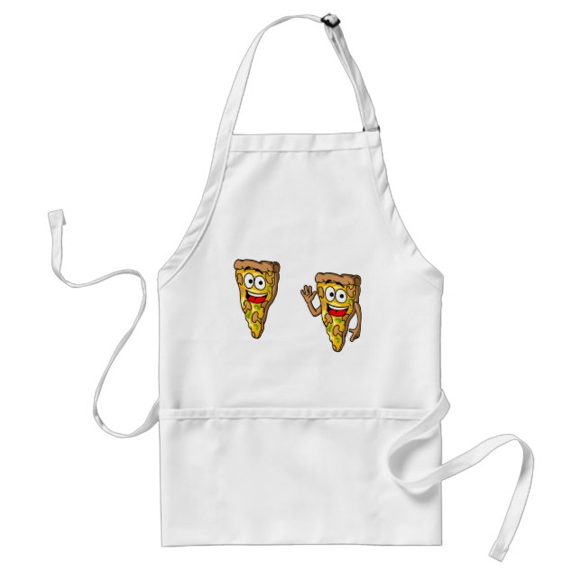 Avental Fatias de Pizza de Cogumelo Feliz (Frente)