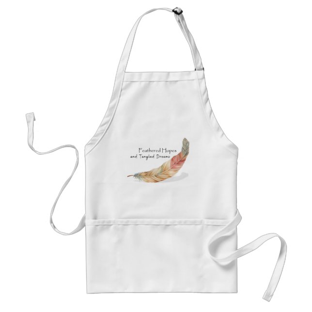 Avental Feathered Hopes Tangled Dreams Boho Apron (Frente)