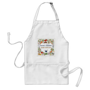 Avental Feito com Amor para Presente da Cozinha da Mamãe