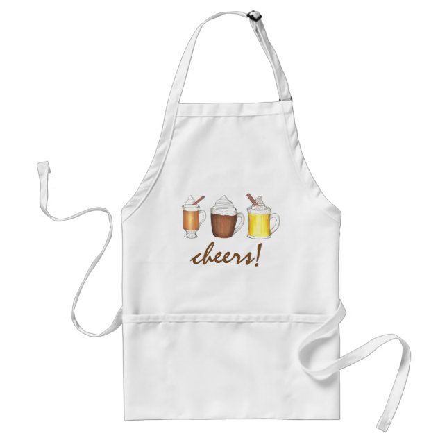 Avental Felicidades! Bebidas Invernas Nog Rum Natal Apron (Frente)